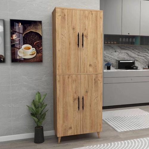 Home Enda 6 Raflı 4 Kapaklı Çok Amaçlı Dolap Atlantik Çam