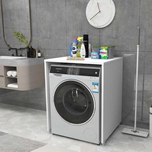 Home Enda Çamaşır ve Kurutma Makinesi Dolabı Kapaksız Mat Beyaz 89 x 65 cm