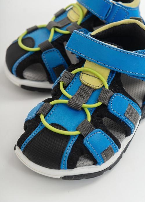 Unisex Çocuk Sax Mavi Deri Ortopedik Outdoor Çocuk Sandalet