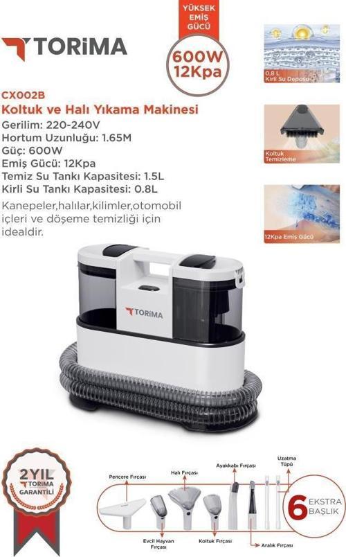 CX-002B Koltuk ve Halı Yıkama Makinesi Cam Temizleme Leke Çıkartma Makinesi