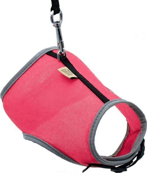 Havalı Dokuma Kedi Göğüs & Gezdirme Takımı Pembe 1*25-35 Cm
