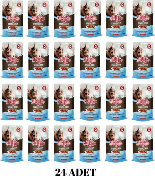 Balık Ve Karidesli Kısırlaştırılmış Kedi Pouch 85 Gr X 24 Adet
