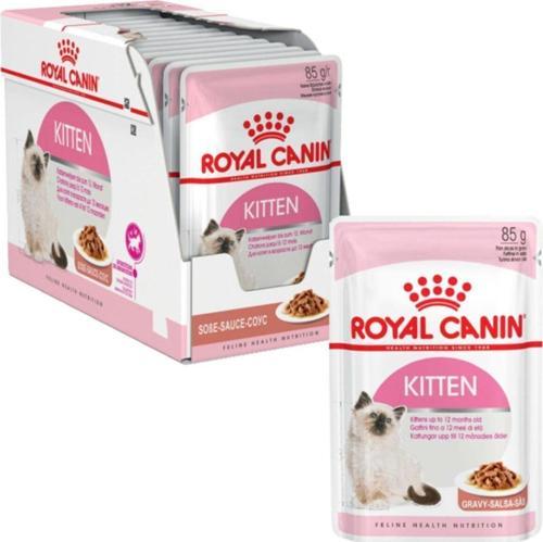 Kıtten Gravy Soslu Pouch-Yavru Kedi Yaş Mama 12 Adet X 85 Gr