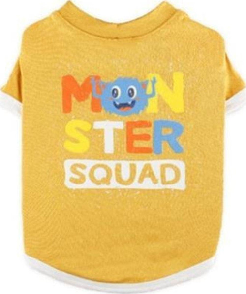 Monster Sarı Kedi & Köpek T-Shirt L