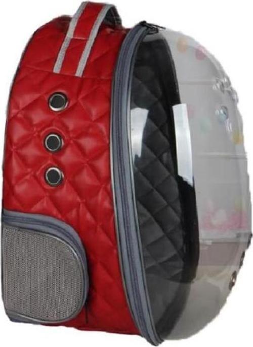 Pelle Astronot Taşıma Çantası Deri Kırmızı 28X33X41 Cm