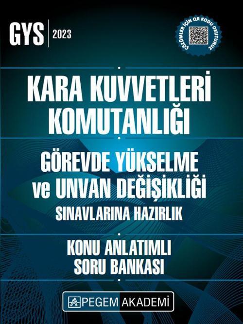 2023 Kara Kuvvetleri Komutanlığı Görevde Yükselme ve Unvan Değişikliği Konu Anlatımlı Soru Bankası