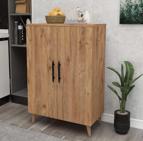 Home Enda 3 Raflı 2 Kapaklı Çok Amaçlı Dolap Atlantik Çam