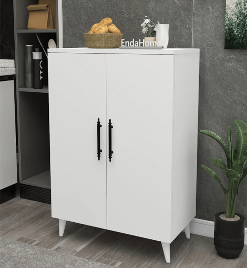 Home Enda 3 Raflı 2 Kapaklı Çok Amaçlı Dolap Beyaz