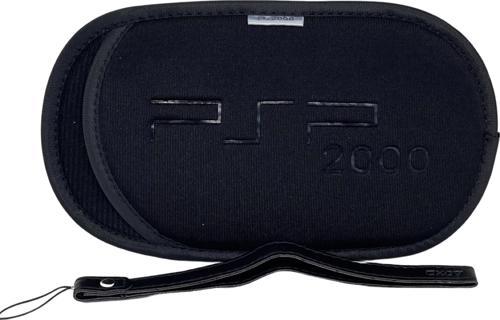Psp 2000/3000 Soft Çanta Kılıf ve Bileklik Siyah Psp 2000/3000 Uyumlu