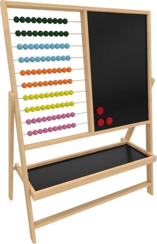 40X55 Cm Renkli Mıknatıs Yüzeyli 100 Abaküs Boncuklu Sepetli Yazı Tahtası