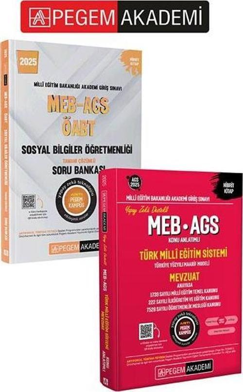 PEGEM AKADEMİ 2025 MEB-AGS-ÖABT Sosyal Bilgiler Tamamı Çözümlü Soru Bankası  + 2025 MEB-AGS Konu Anl