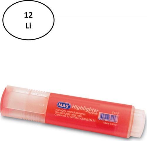 Mas Fosforlu Kalem Turuncu 6400 12'li - SGM4895-5586