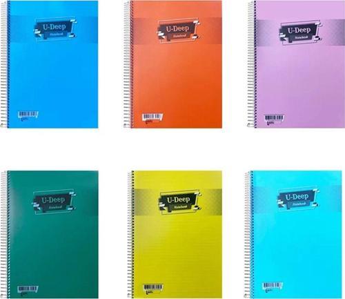 Umut U-deep A4 Spiralli Plastik Kapak Ekstra 40yp. Defter Kareli 250 mikron