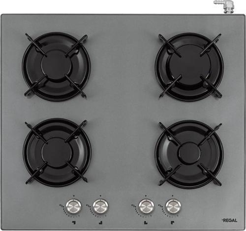 SO 6041 GCY 60 Cm 4 Gözü Gazlı Gri Cam Set Üstü Ocak