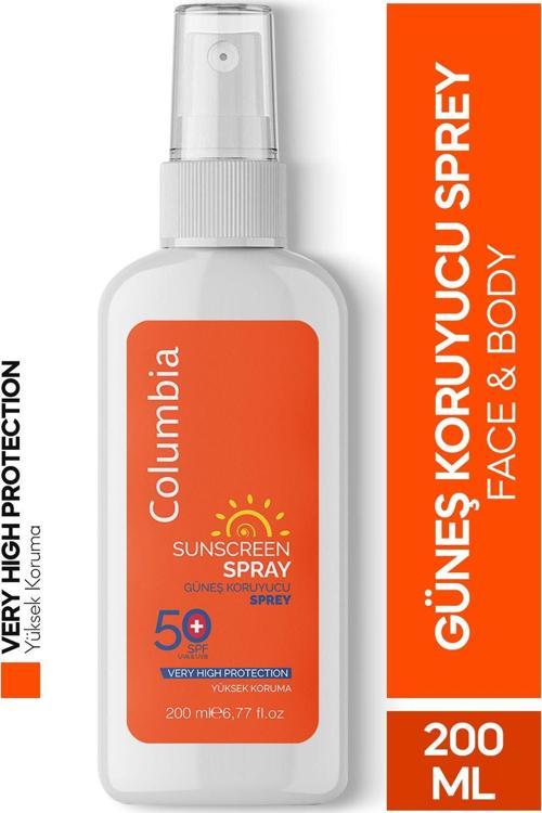 Yüksek Koruma Spf 50 Yüz Ve Vücut Güneş Koruyucu Sprey 200 Ml