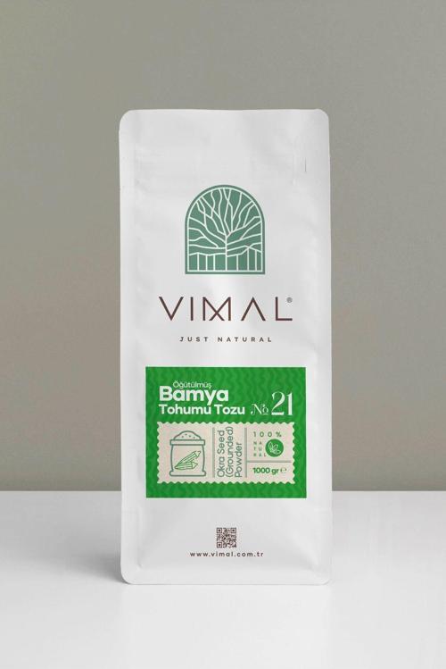 Bamya Tohumu(Öğütülmüş) Tozu Doğal,Katkısız 1000  gr Kilitli Ambalaj Okra Seed( grounded) Powder