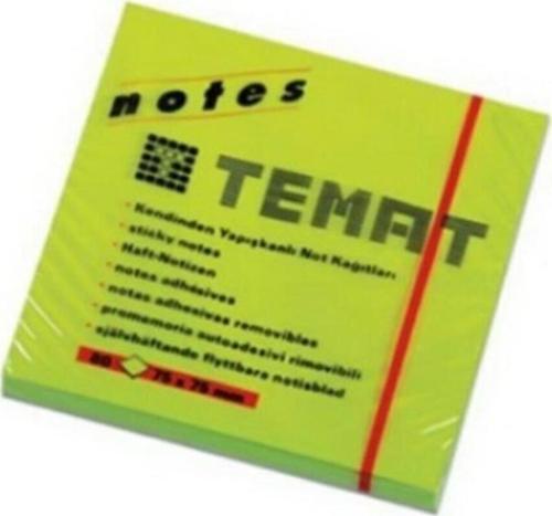 Yapışkanlı Not Kağıt 50x75 MM Fosforlu Yeşil