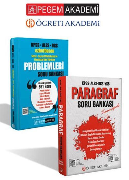 PEGEM AKADEMİ KPSS ALES DGS Ezberbozan Sözel-Sayısal Muhakeme ve Mantıksal Akıl Yürütme Problemleri