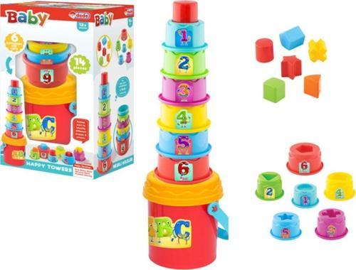 Dede Oyuncak 03466 Neşeli Kuleler Bul Tak 14 Parça