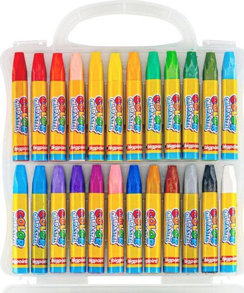 Pastel Boya 24 Renk Şeffaf Çantalı