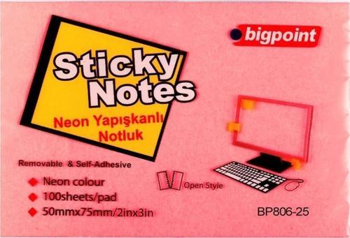 Yapışkanlı Not Kağıdı 75X50Mm Neon Kırmızı