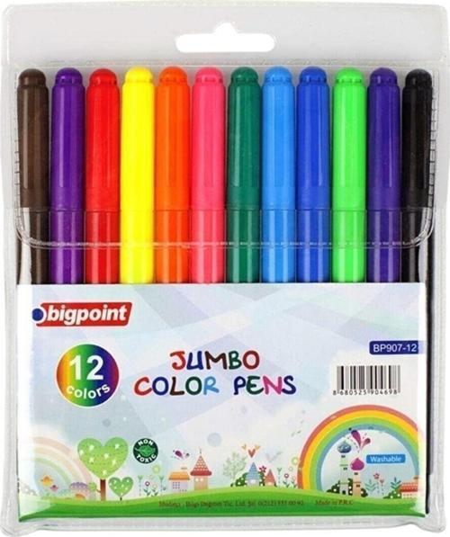 Jumbo Keçeli Kalem 12'Li Set