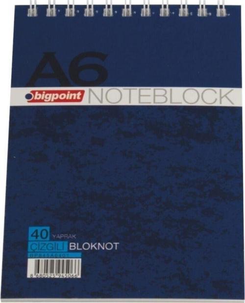 A6 Bloknot 40 Yaprak Kareli