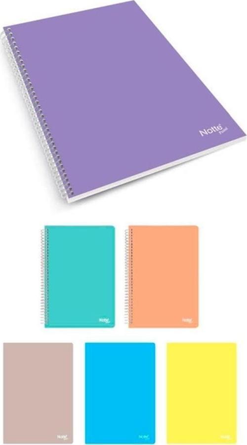 A4 Pastel 60 Sayfa Çizgili Spiralli Plastik Kapak Defter 60 - 336