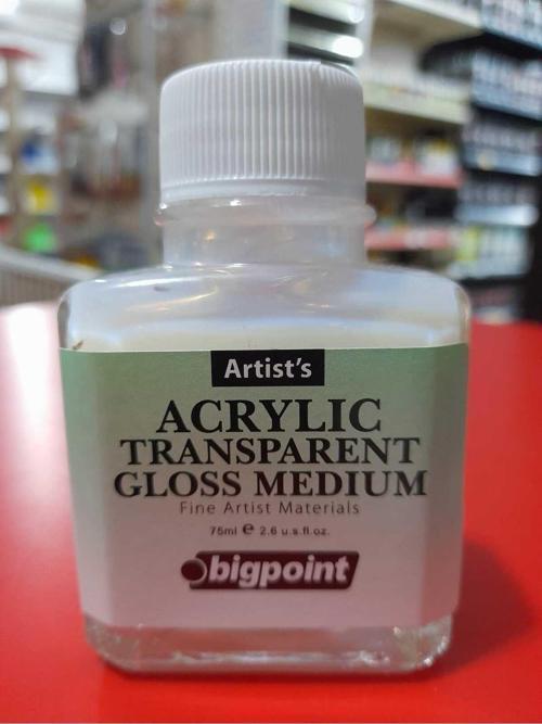 Akrilik Boya Için Transparan Şeffaf Parlak Vernik (Acrylic Transparent Gloss Medium) 75Ml