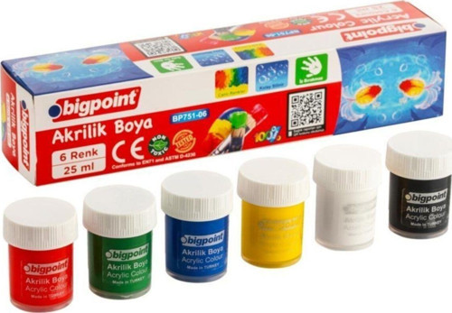 Akrılık Boya 6 Lı 25Ml. Sıse