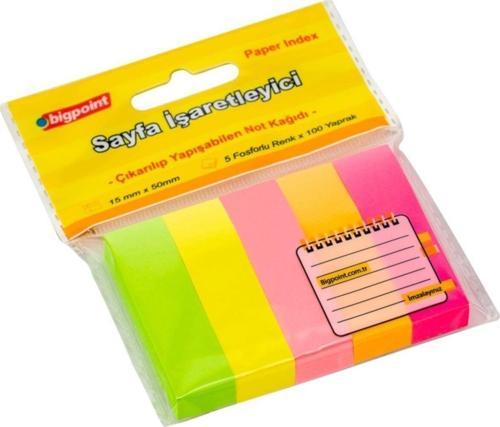 Yapışkanlı Not Kağıdı 5 Neon Renk 15X50Mm 24'Lü Paket