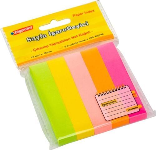 Yapışkanlı Not Kağıdı 5 Neon Renk 15X75Mm 24'Lü Paket