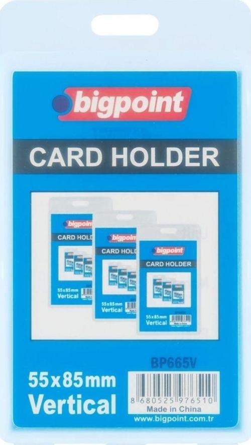 Çift Taraflı Pp Kart Kabı Dikey Şeffaf 55X85Mm