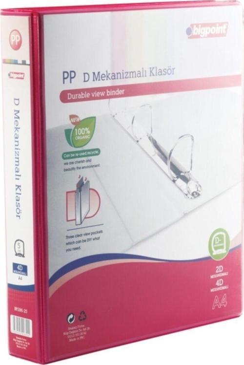 4D Mekanizmalı Klasör 5 Cm Açık Kırmızı