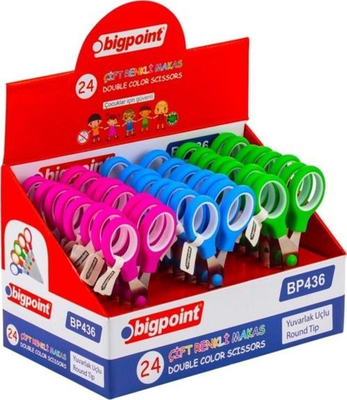 Çift Renkli Okul Makası 24'Lü Stand