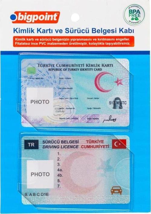 Kimlik Ve Ehliyet Kabı Şeffaf 86X54Mm 2'Li Set 10 Adet