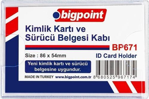 Kimlik, Ehliyet Kabı Yatay Şeffaf 86X54 Mm