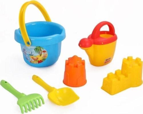 Büyük Kova Kürek Tırmık Kale Kalıpları Sulama Kabı Oyuncak Plaj Seti