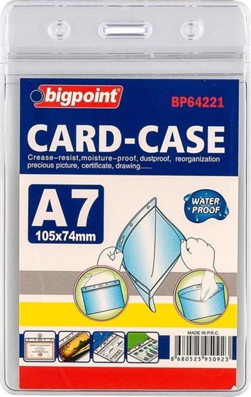Beyaz A7 Yaka Kartı Dikey Kilitli Kart Poşeti 74X105 Mm 100'Lü Poşet