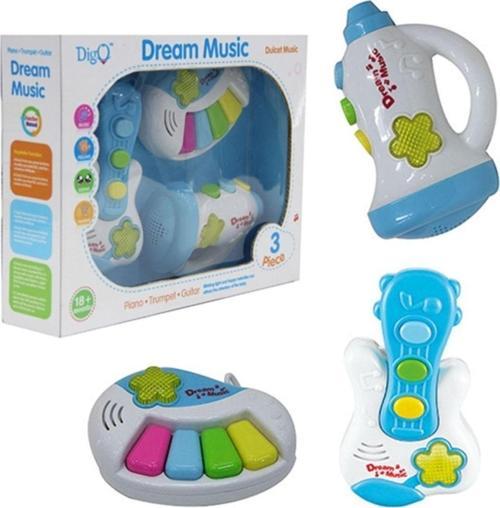 Weıdey Eğitici Ve Duyum Geliştirici Piyano Gitar Borazan Müzeik Seti 3612