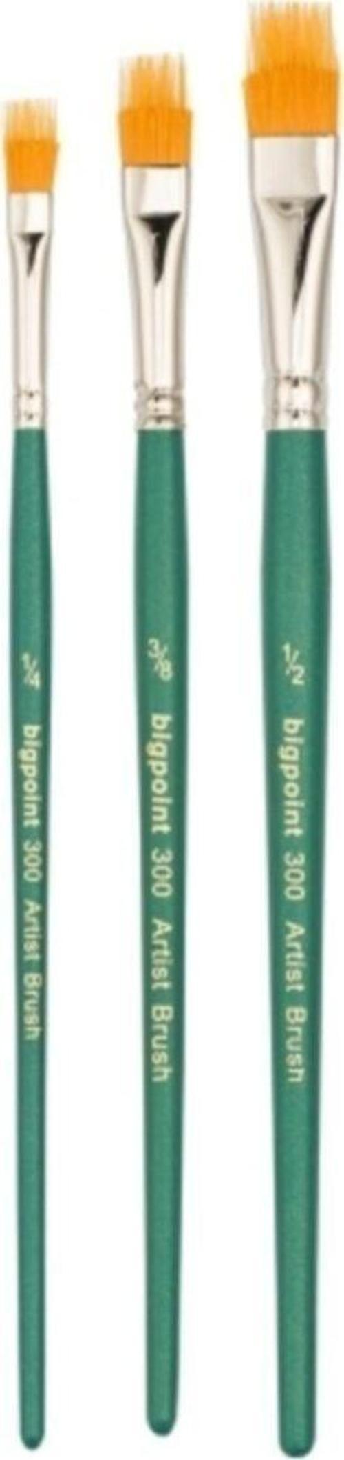 300 Serisi Sentetik Kıl Çimen Fırçası No 1/2 - 1/4 - 3/8 ( 3 Lü Set ) 1 Takım