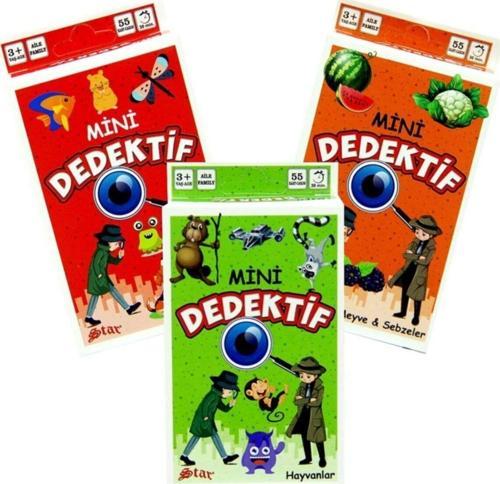 Star Mini Dedektif Oyunu Dedektif Kart Oyunu 3'Lü Set