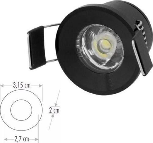 1,5 W POWER LED YILDIZ SPOT SİYAH 3500K