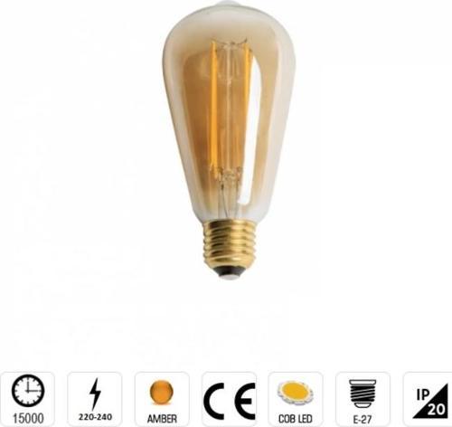 8W RUSTİK LED AMPUL AMBER ST94