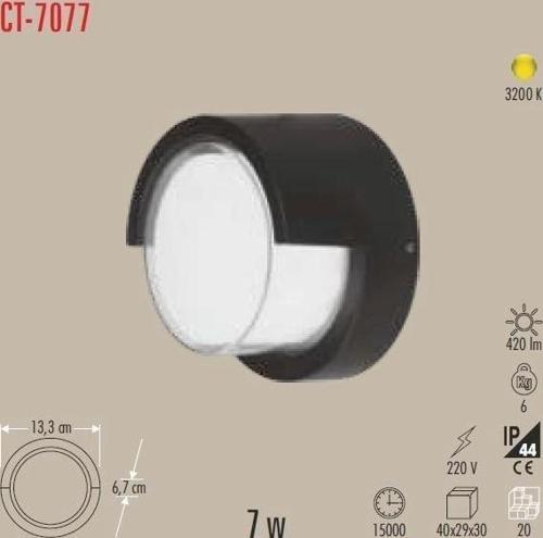 BORA LED BAHÇE 7W DUVAR APLİK 3200K GÜNIŞIĞI DIŞ MEKAN