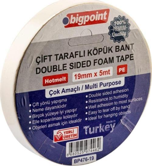 Çift Taraflı Köpük Bant 19Mmx5M