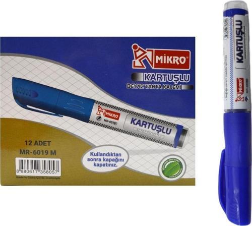 Kartuşlu Beyaz Tahta Kalemi Mavi 12 Adet Mr - 6019