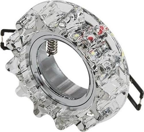 Karanfil Dekoratif Cam Spot Yuvarlak Kristal Krom 3w Efektli 4000K GU10 (Duy Ampul Hariç)