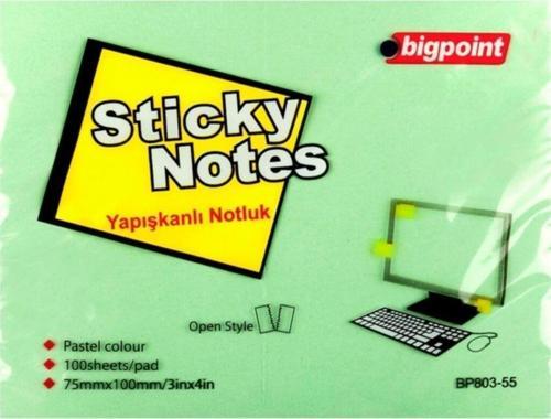 Yapışkanlı Not Kağıdı 75X100Mm Yeşil 12'Li Paket