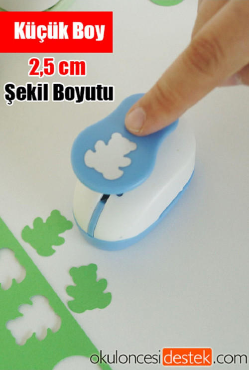 Ayıcık Şeklinde Küçük Boy 2,5Cm Şekilgeç
